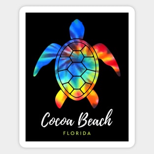 Cocoa Beach Florida Sea Turtle Conservation Tie Dye Magnet